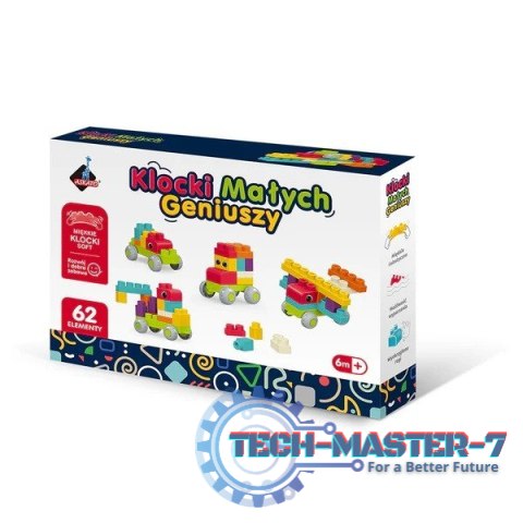Klocki Małych Geniuszy - Soft 62 elementy Klocki Małych Geniuszy - Soft 62 elementy