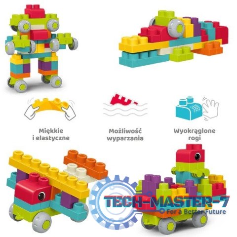 Klocki Małych Geniuszy - Soft 62 elementy Klocki Małych Geniuszy - Soft 62 elementy