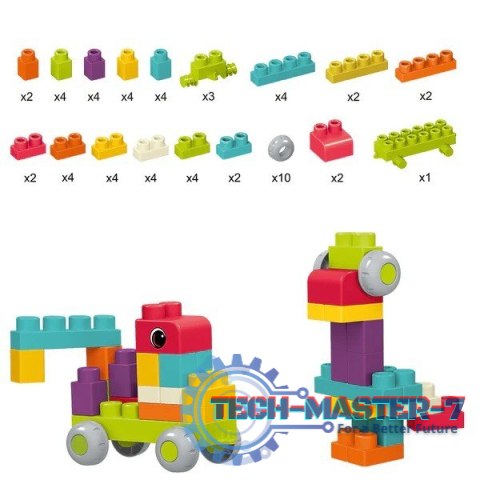 Klocki Małych Geniuszy - Soft 62 elementy Klocki Małych Geniuszy - Soft 62 elementy