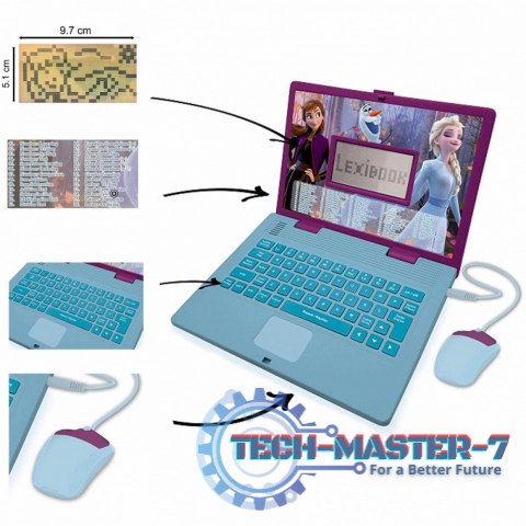 Laptop edukacyjny Disney Frozen dwujęzyczny PL/ ENG 124 aktywności Laptop edukacyjny Disney Frozen dwujęzyczny PL/ ENG 124 aktywności