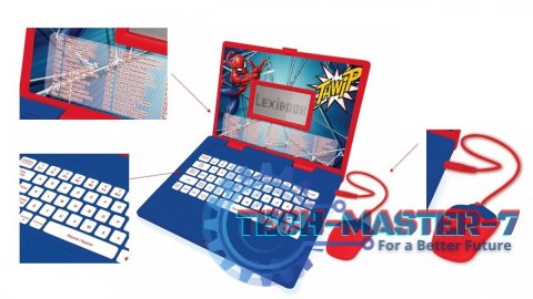 Laptop edukacyjny Spider-Man dwujęzyczny PL/ ENG 124 aktywności Laptop edukacyjny Spider-Man dwujęzyczny PL/ ENG 124 aktywności