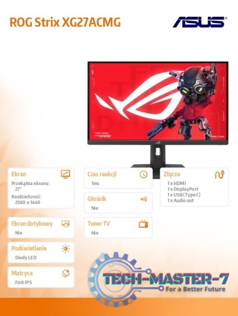 Monitor 27 cali XG27ACMG IPS HDMI USBC 1ms 270Hz Monitor 27 cali XG27ACMG IPS HDMI USBC 1ms 270Hz