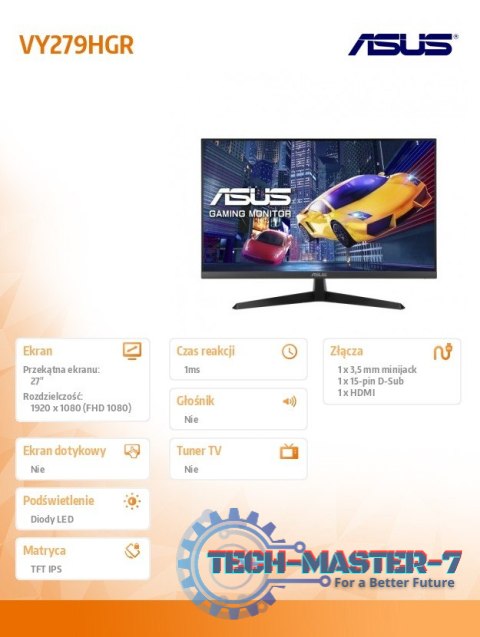 Monitor 27 cali VY279HGR IPS HDMI 120Hz FHD Monitor 27 cali VY279HGR IPS HDMI 120Hz FHD
