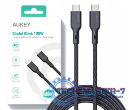 CB-KCC101 kevlarowy kabel USB C - USB C | 1m | 5A | 100W PD | 20V