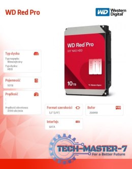 Dysk HDD Red Pro 10TB 3,5 cala 256 MB SATA 7200rp WD103KFBX