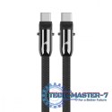 Kabel 2w1 USB C smycz 1m czarny
