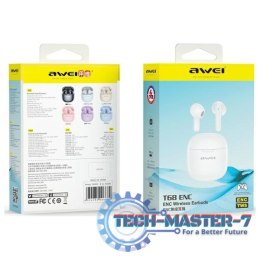 Słuchawki Bluetooth 5.3 T68 TWS ENC Białe