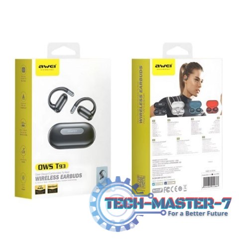 Słuchawki Bluetooth 5.4 T93 OWS czarne Słuchawki Bluetooth 5.4 T93 OWS czarne