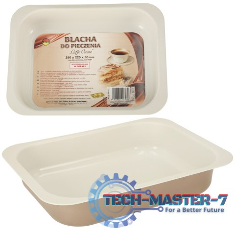Blacha do pieczenia tortownica forma do ciast wypieków tłoczona 29cm x 22cm x 6cm brązowa Blacha do pieczenia tortownica forma do ciast wypieków tłoczona 29cm x 22cm x 6cm brązowa