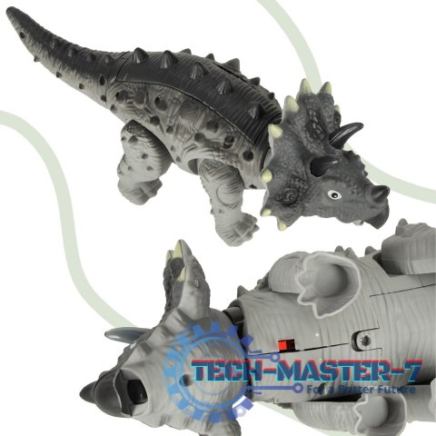 Dinozaur Triceratops zabawka interaktywna na baterie chodzi świeci ryczy Dinozaur Triceratops zabawka interaktywna na baterie chodzi świeci ryczy