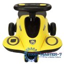 Jeździk grawitacyjny świecące koła LED z muzyką grający skuter 74cm żółto-czarny max 100kg