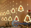 Kurtyna LED na okno girlanda świąteczna choinkowa 3 m 125 LED