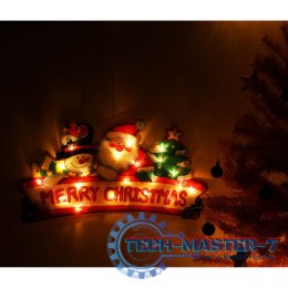 Lampki LED wisząca dekoracja okna świąteczna Merry Christmas XXL 45cm