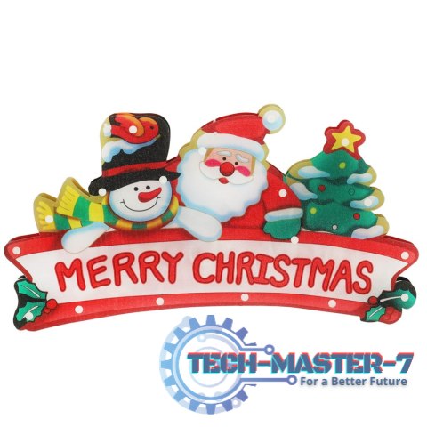 Lampki LED wisząca dekoracja okna świąteczna Merry Christmas XXL 45cm Lampki LED wisząca dekoracja okna świąteczna Merry Christmas XXL 45cm