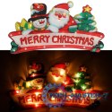 Lampki LED wisząca dekoracja okna świąteczna Merry Christmas XXL 45cm
