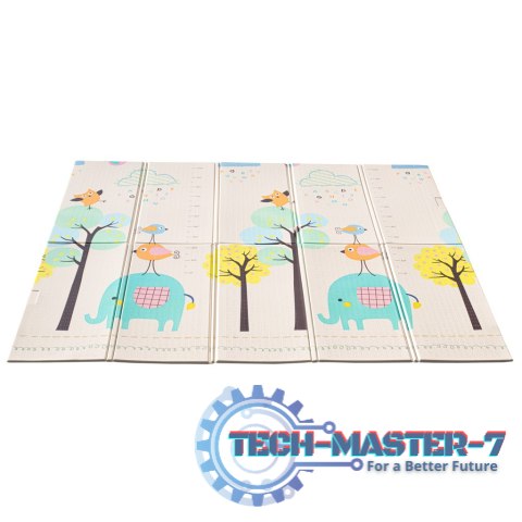 Mata edukacyjna piankowa dwustronna składana słonie alfabet 180 x 200 cm Mata edukacyjna piankowa dwustronna składana słonie alfabet 180 x 200 cm
