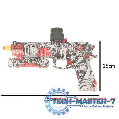 Pistolet na kulki żelowe wodne karabin zasilanie akumulatorowe USB + okulary 550szt. 7-8mm