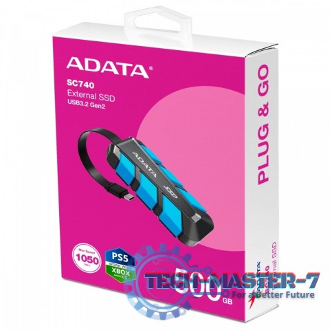 Dysk zewnętrzny SSD SC740 500G U3.2C 1050/1000 MB/s niebieski Dysk zewnętrzny SSD SC740 500G U3.2C 1050/1000 MB/s niebieski
