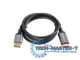 Kabel Displayport(M)-HDMI(M) 1M 4K czarno-srebrny