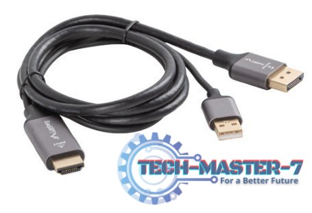 Kabel HDMI(M)-Displayport(M) 1M 4K czarny