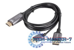 Kabel HDMI(M)-Displayport(M) 1M 4K czarny