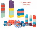 Klocki miękkie 50 elementów