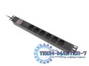 Listwa zasilająca rack PDU 19 cali 1U 16A 5xschuko 2m czarna