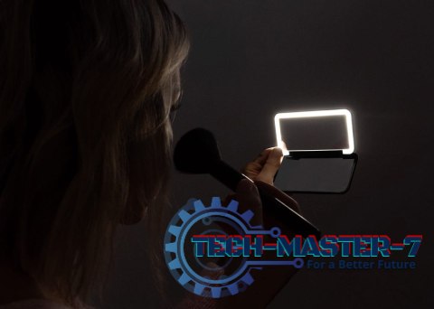 Lusterko kosmetyczne kieszonkowe z diodą LED KZ2020 czarne Lusterko kosmetyczne kieszonkowe z diodą LED KZ2020 czarne