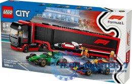 Klocki City 60445 F1 Ciężarówka z bolidami RB20 i AMR24 F1