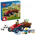 Klocki City 60461 Czerwony traktor z przyczepą i owcą
