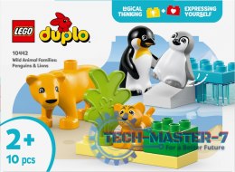 Klocki DUPLO 10442 Rodziny dzikich zwierząt: pingwiny i lwy