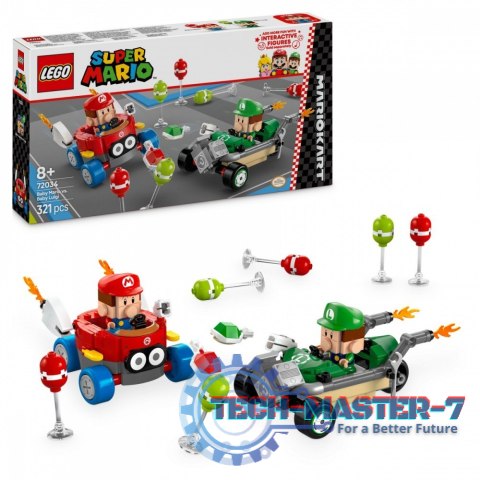 Klocki Super Mario 72034 Mario Kart - Baby Mario kontra Baby Luigi Klocki Super Mario 72034 Mario Kart - Baby Mario kontra Baby Luigi