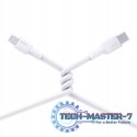 CB-NAC1 White nylonowy kabel USB C - USB A | 1m | 3A | 60W PD | 20V