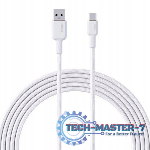 CB-NAC1 White nylonowy kabel USB C - USB A | 1m | 3A | 60W PD | 20V CB-NAC1 White nylonowy kabel USB C - USB A | 1m | 3A | 60W PD | 20V