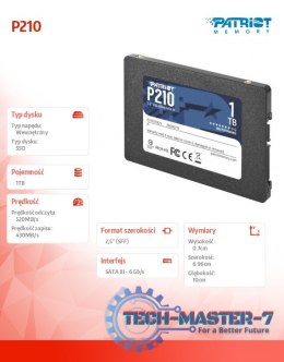 Dysk SSD 1TB P210 520/430 MB /s SATA III 2.5