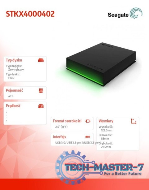 Dysk twardy Xbox Drive 4TB 2,5E STKX4000402 Dysk twardy Xbox Drive 4TB 2,5E STKX4000402