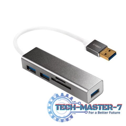 Hub USB 3.0 3 porty z czytnikiem kart
