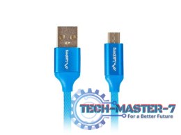 Kabel Premium USB micro BM - AM 2.0 1.8m niebieski QC 3.0