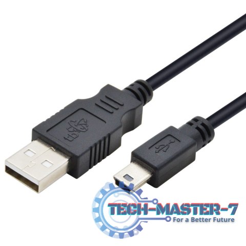 Kabel USB - Mini USB 1.8m. czarny Kabel USB - Mini USB 1.8m. czarny