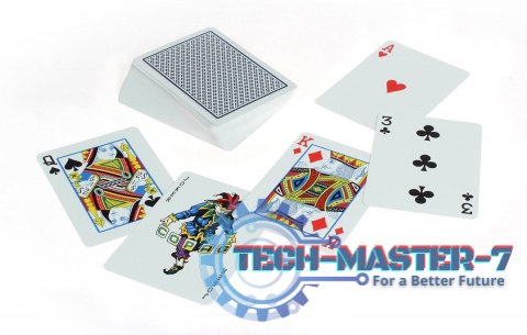 Karty Poker 100% Plastik PK2. Talia niebieska, index w 2 rogach Karty Poker 100% Plastik PK2. Talia niebieska, index w 2 rogach