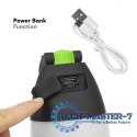 Lampa LED 3w1 latarka kempingowa biurkowa funkcja powerbanku MCE298