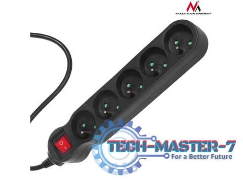 Listwa zasilająca 5g 5m MCE185 2300W czarna Listwa zasilająca 5g 5m MCE185 2300W czarna