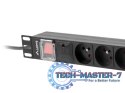 Listwa zasilająca rack PDU 19 cali 1U 16A 8X 230V PL 2 czarna