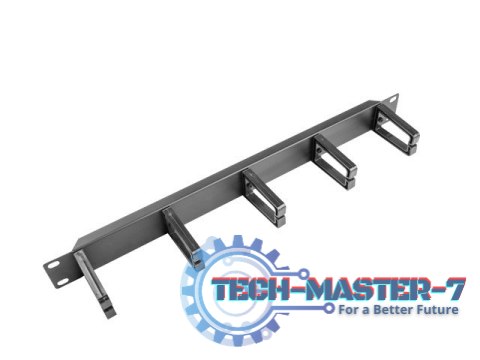 Organizer kabli do szaf 19cali 1U Typ B czarny AK-1202-B