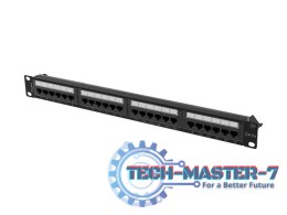 Patchpanel 24 port 1U KAT6A PPUA-1024-B Czarny