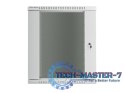 Szafa instalacyjna wisząca 19'' 15U 600X450mm szara (drzwi szklane)