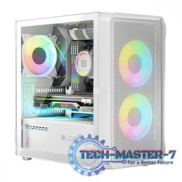 Obudowa Komputerowa Logic Portos ARGB Mini USB 3.0 Biała