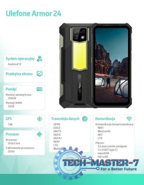 Smartfon Armor 24 4G 12/256GB IP69K czarny Smartfon Armor 24 4G 12/256GB IP69K czarny