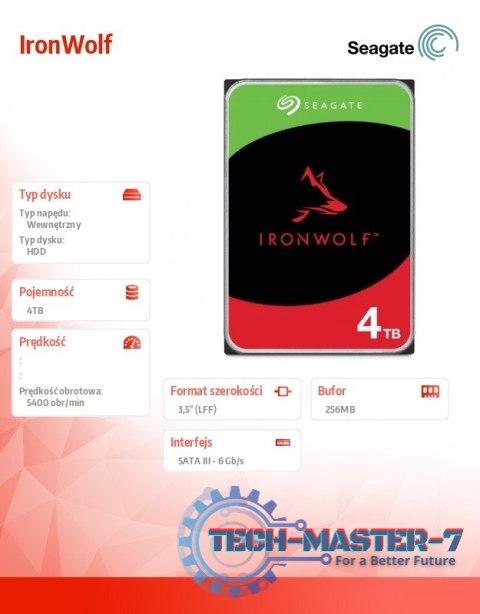 Dysk IronWolf 4TB 3,5 256MB ST4000VN006 Dysk IronWolf 4TB 3,5 256MB ST4000VN006