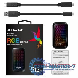 Dysk zewnętrzny SSD SE770 512GB USB3.2-A/C RGB